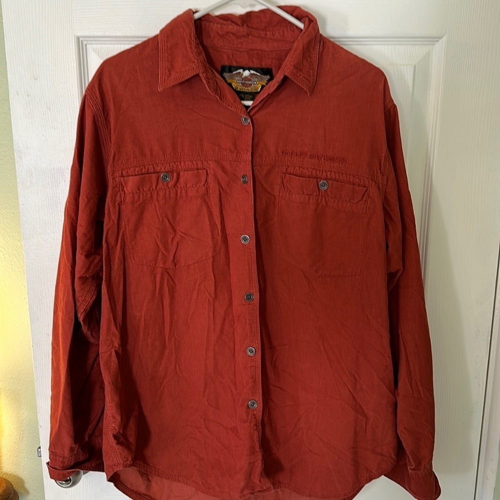 Harley Davidson Corduroy Botton Down Shirt